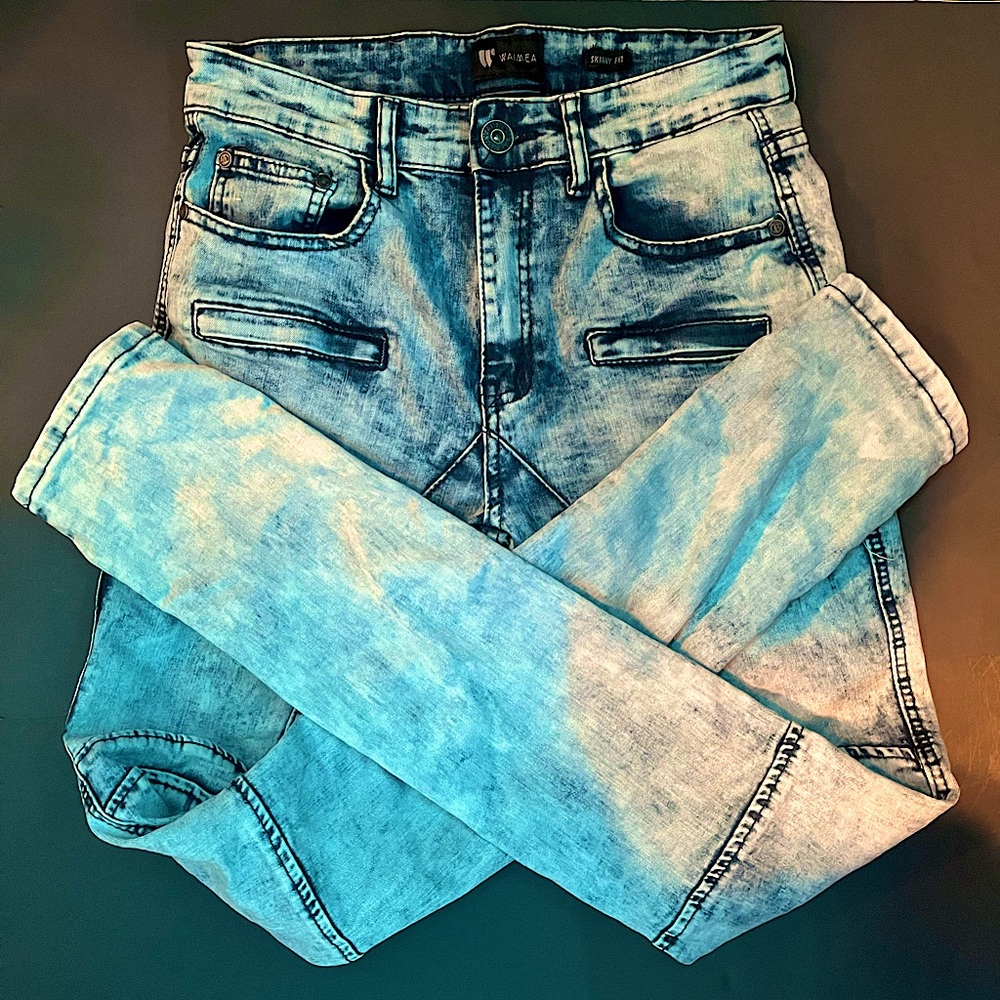 Mens Light Blue Skinny Fit Jeans